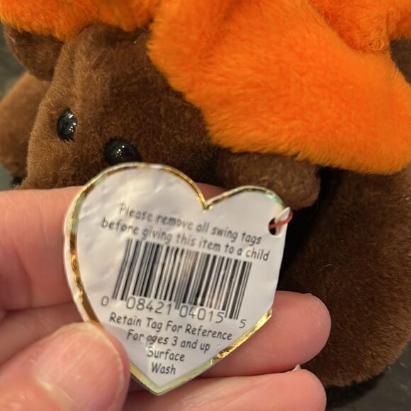 Chocolate the Moose Beanie Babies Vintage TY 1993 with Original Tags - Picture 12 of 12